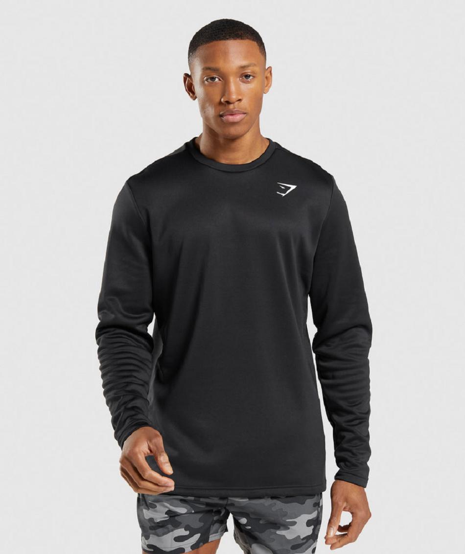 Gymshark Arrival Crew Sweatshirt Muške Accessories Crne | HR 2770HAP